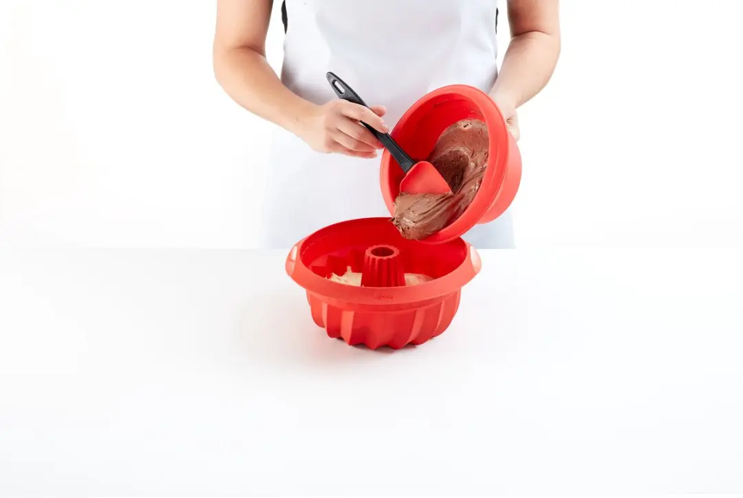 Lékué Bakvorm Mini Savarin Set 2 Stuks - Siliconen - 15cm - Rood
