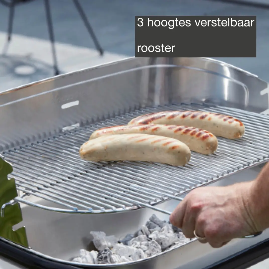 Barbecook Loewy 55 Houtskool BBQ - 55x33cm - Zilver