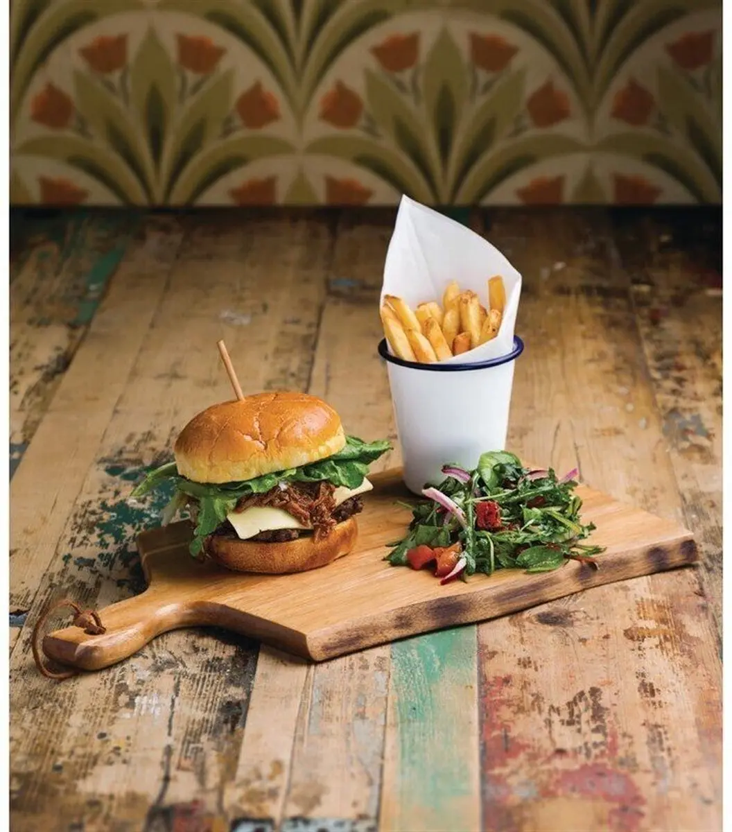 Olympia Acacia Plank Golvende Rand 30,5x21,5cm - Bruin