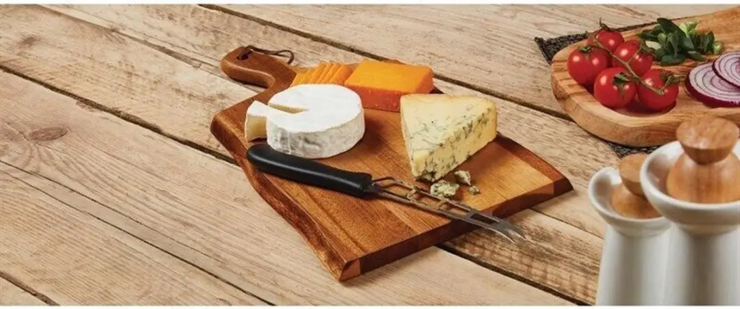 Olympia Acacia Plank Golvende Rand 30,5x21,5cm - Bruin