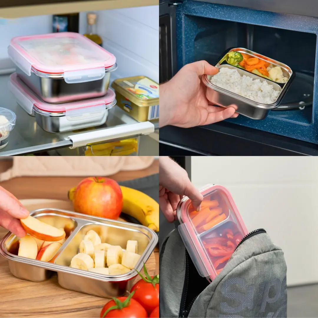 Westmark Roestvrijstalen Lunchbox 2-delig 730ml - Zilver