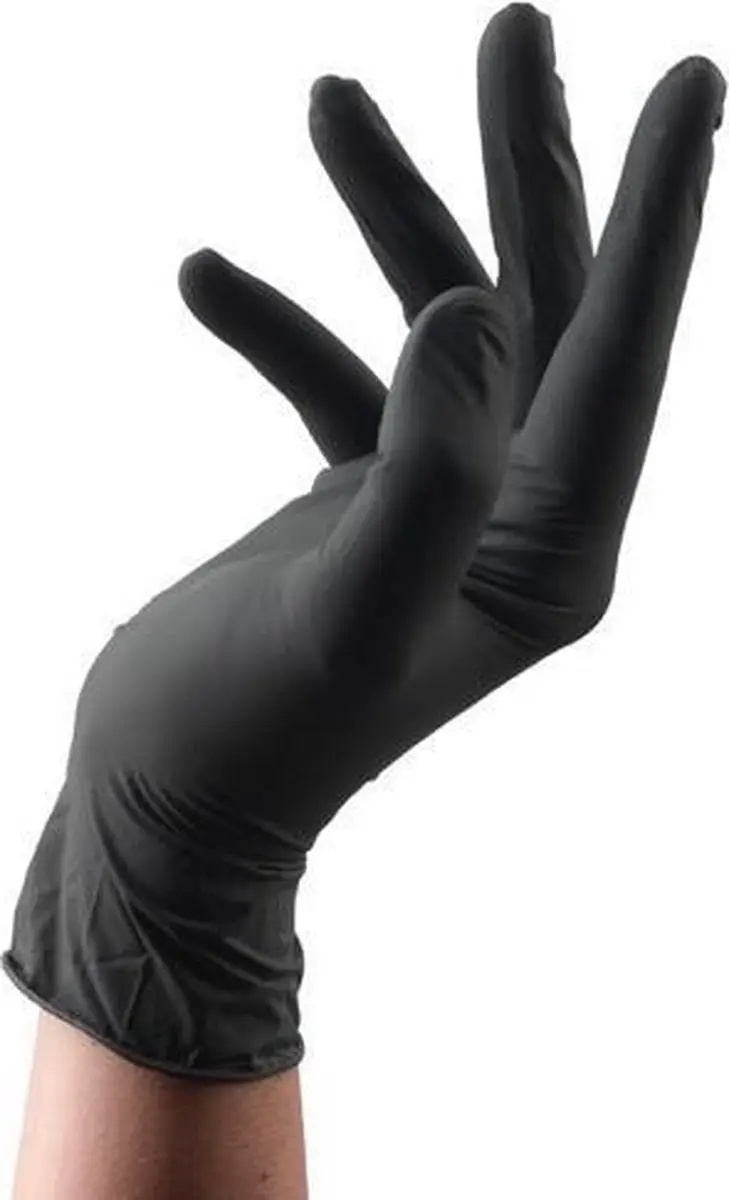 Sibel Black Latex Handschoenen L