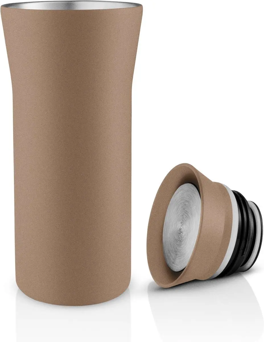 Eva Solo City To Go Drinkbeker 350ml - Bruin/Zilver - RVS