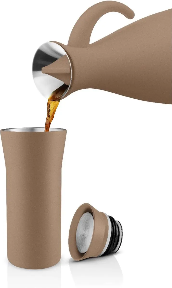 Eva Solo City To Go Drinkbeker 350ml - Bruin/Zilver - RVS