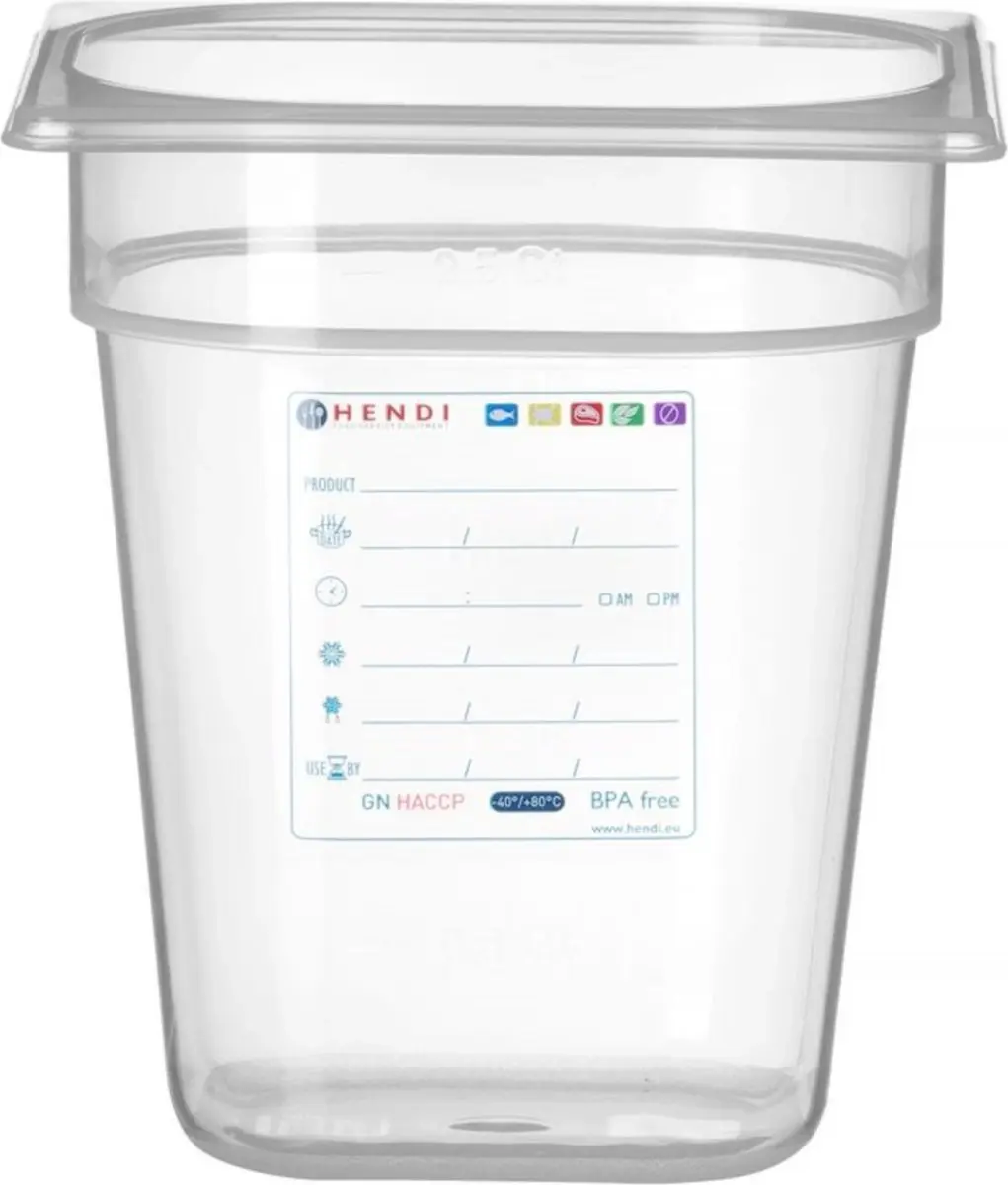 HENDI Gastronorm Bak 3,4L Transparant