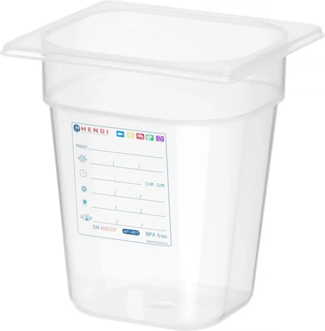 HENDI Gastronorm Bak 3,4L Transparant - 176x162x200mm - afbeelding 6 van 6