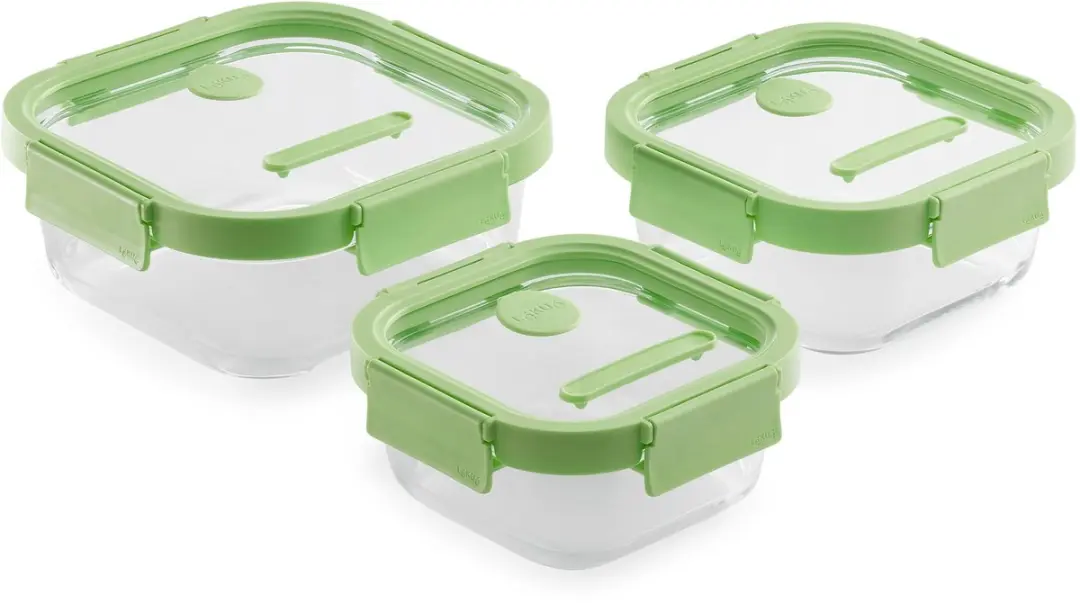 Lékué Vershouddoos Glas Vierkant - 2.42L - 3-delig