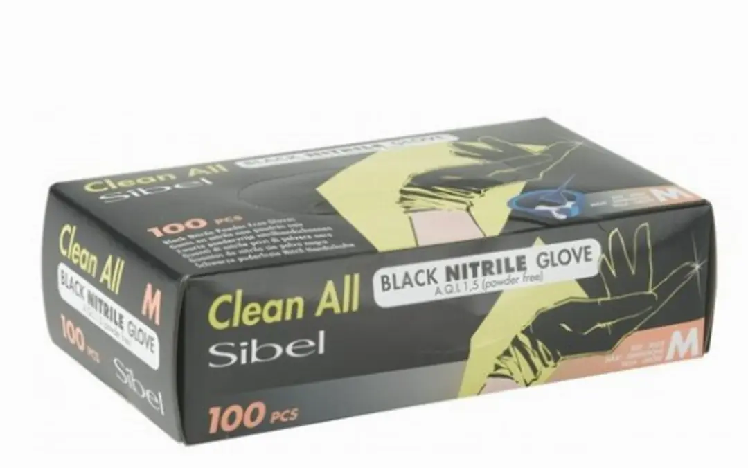 Sibel Nitril Handschoenen Medium - 100 Stuks Zwart