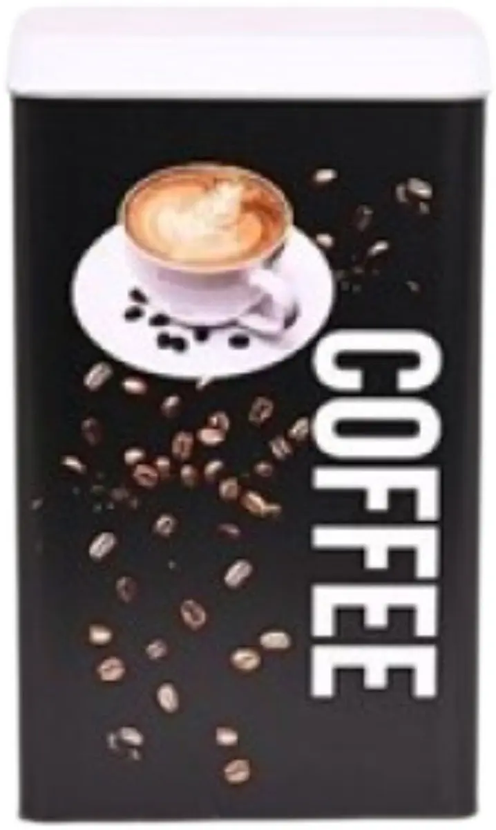 Excellent Houseware Koffieblik 800ml - 2 Stuks - Zwart
