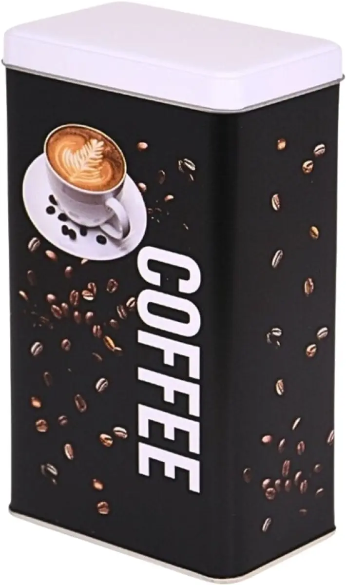 Excellent Houseware Koffieblik 800ml - 2 Stuks - Zwart