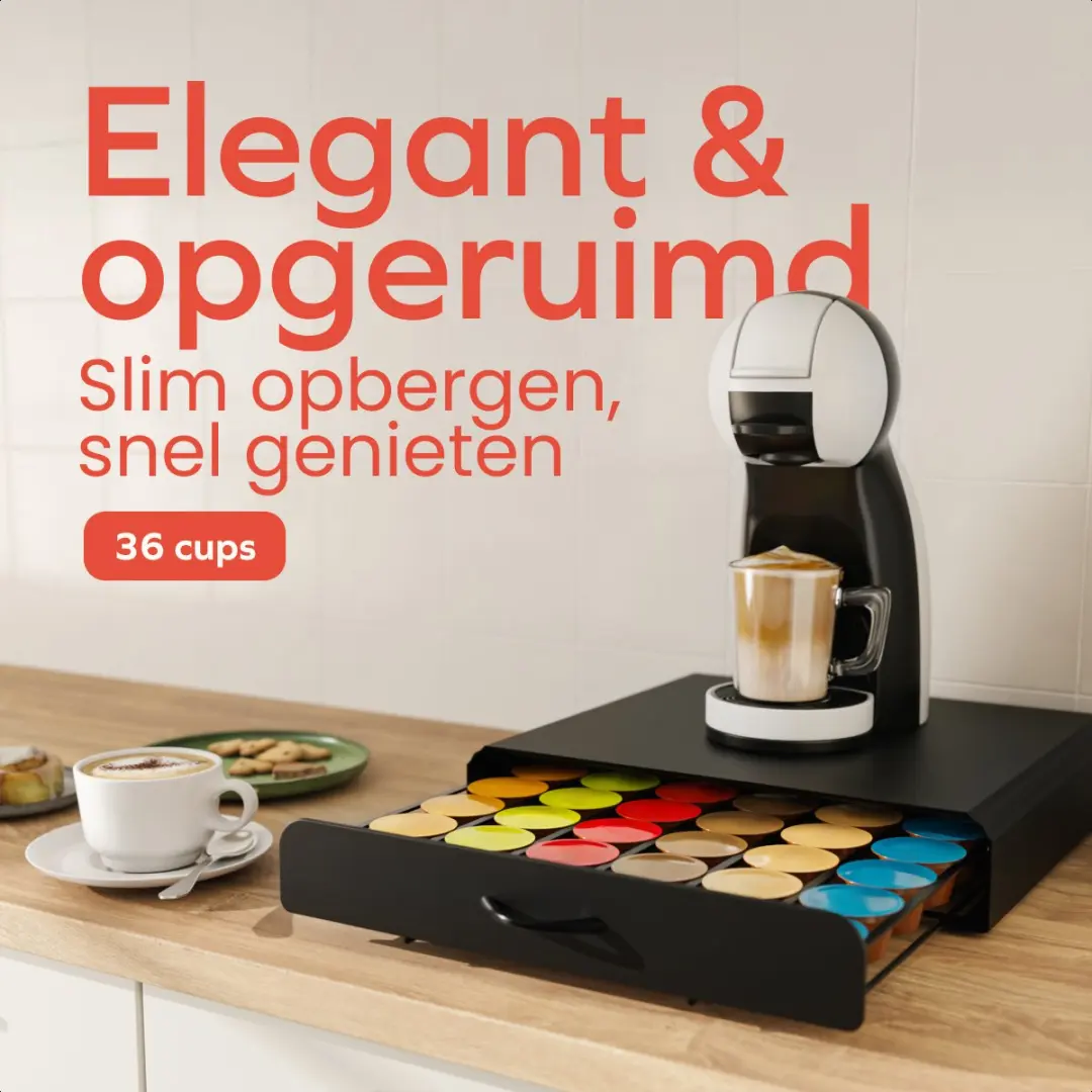 KitchenBrothers KB1000651 Capsulehouder Dolce Gusto - 36 Stuks - Zwart