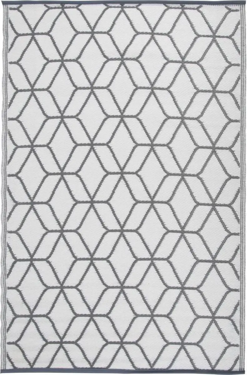 Esschert Design Buitenkleed 180x121cm - Grijs/Wit - afbeelding 3 van 6