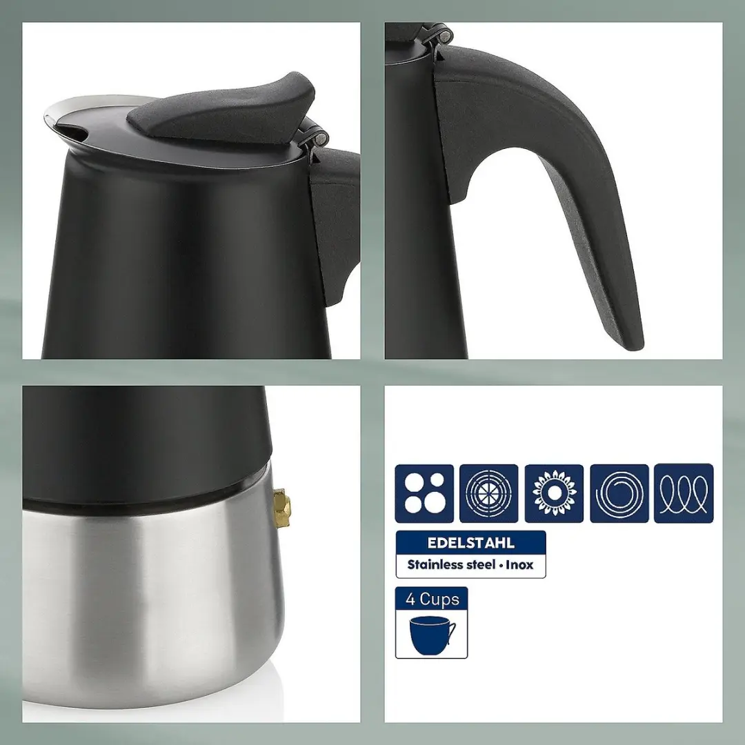 Kela Percolator 0.2L - 4 Kopjes - Zwart