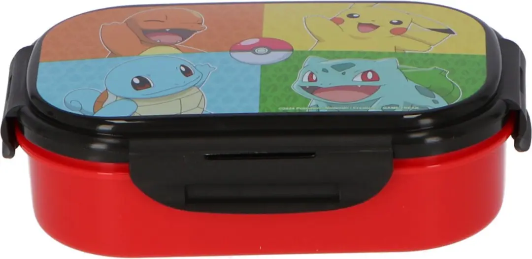 Pokémon School Lunchtrommel - Pikachu/Charmander/Bulbasaur/Squirtle - BPA-vrij