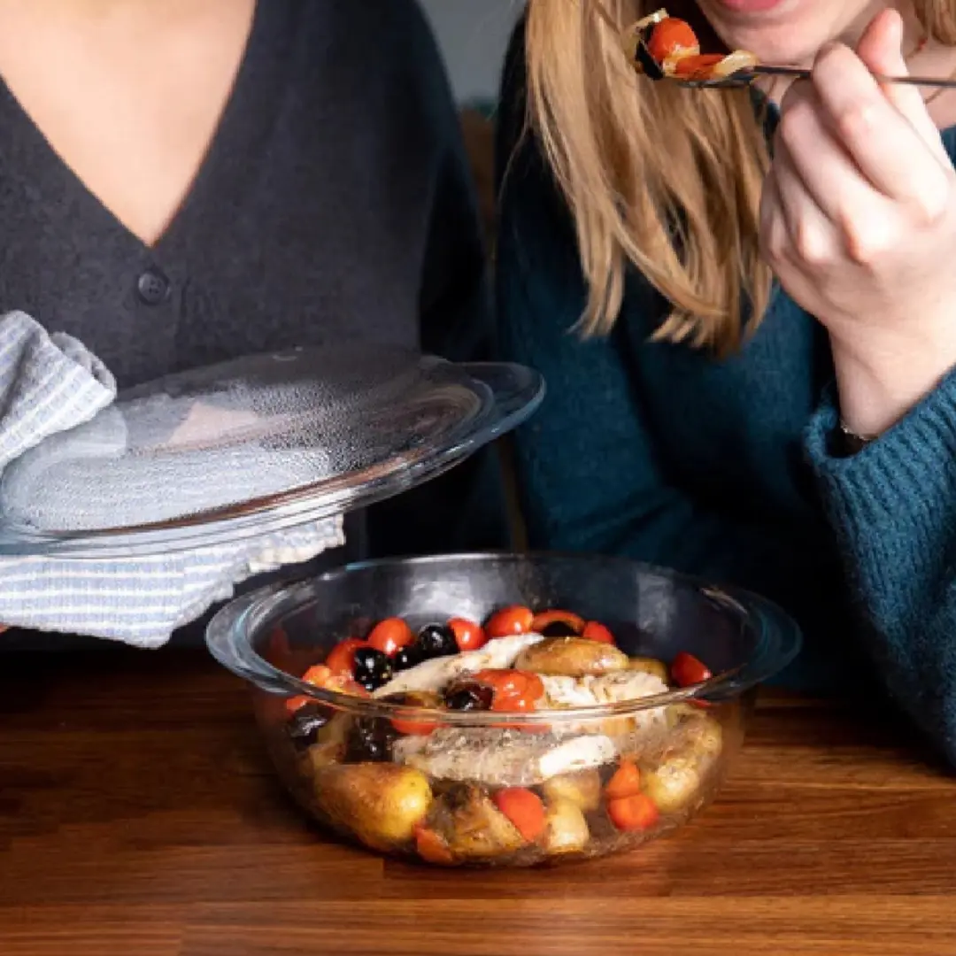 PYREX Ovenschaal met deksel 0,6L - 21x18x10cm
