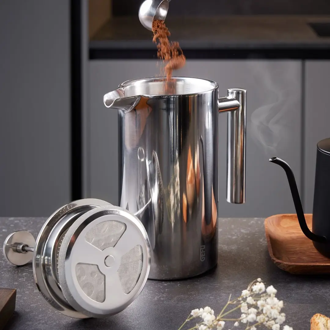 GEFU Gustavo Cafetière Dubbelwandig 0.6L - RVS - Zilver - afbeelding 6 van 6