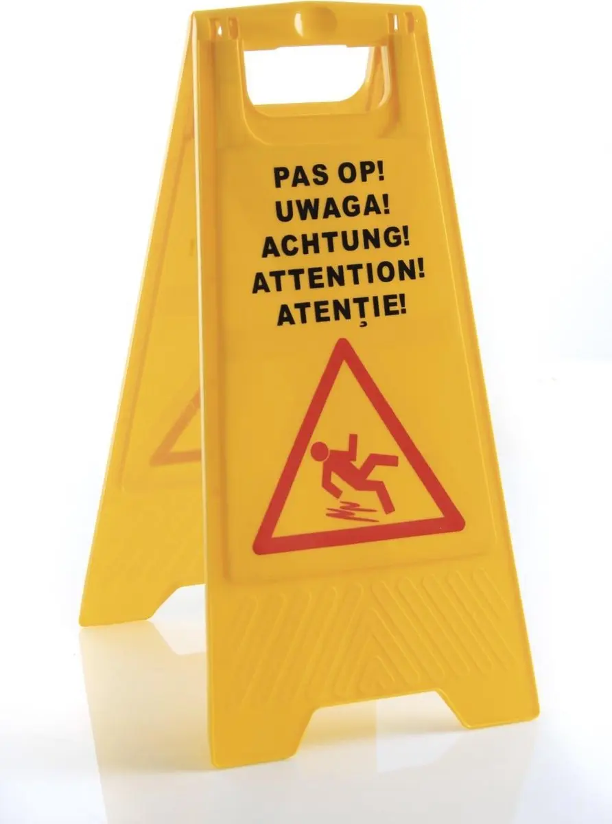 HENDI Natte Vloer Waarschuwingsbord 663950 - Geel