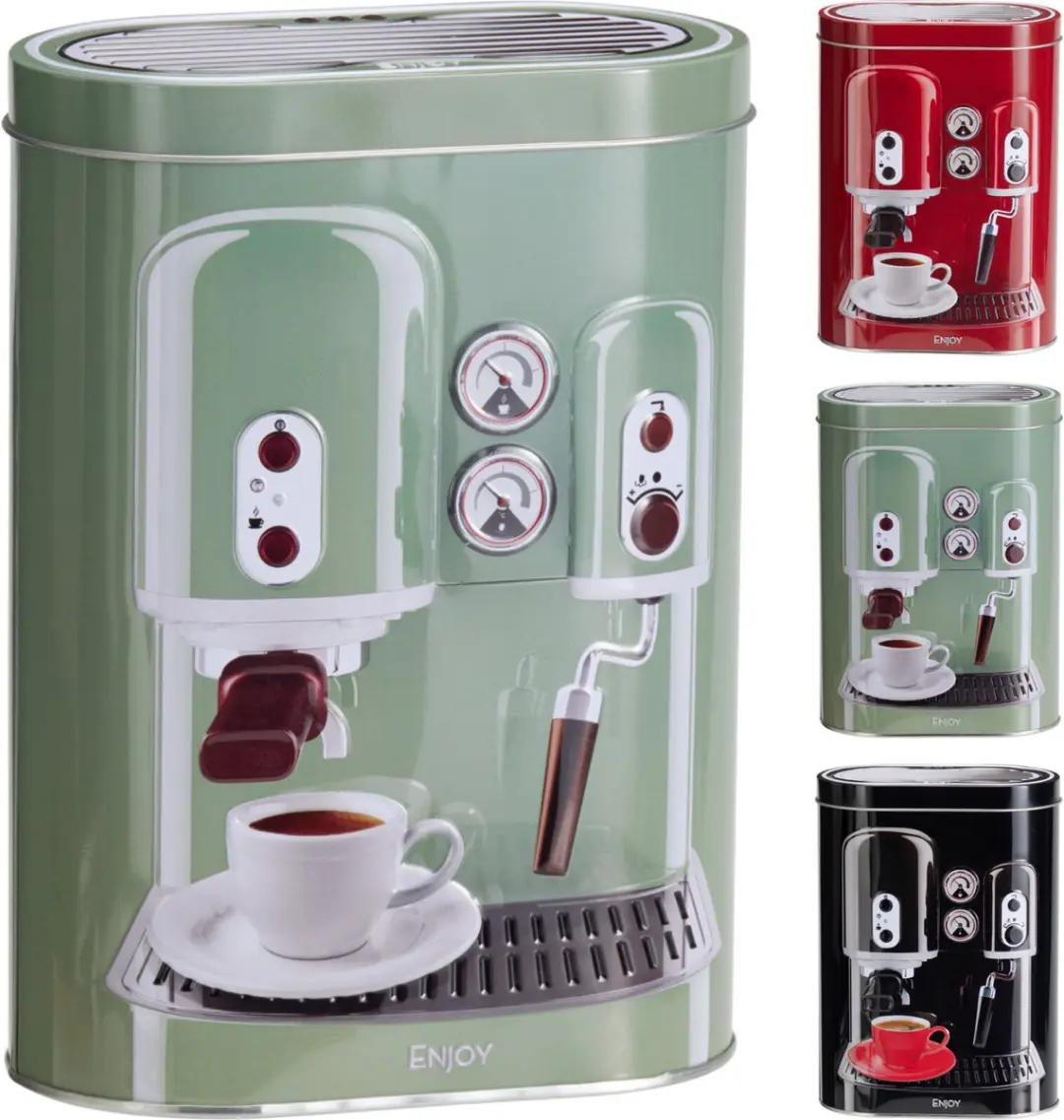 Excellent Houseware Koffie Bewaarblik - Rood 0,5L