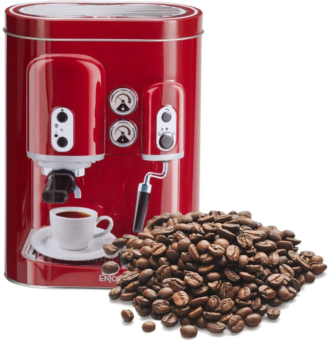 Excellent Houseware Koffie Bewaarblik - Rood 0,5L
