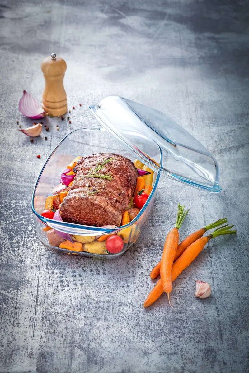 PYREX Essentials Schaal Rechthoek 4,5L - Transparant