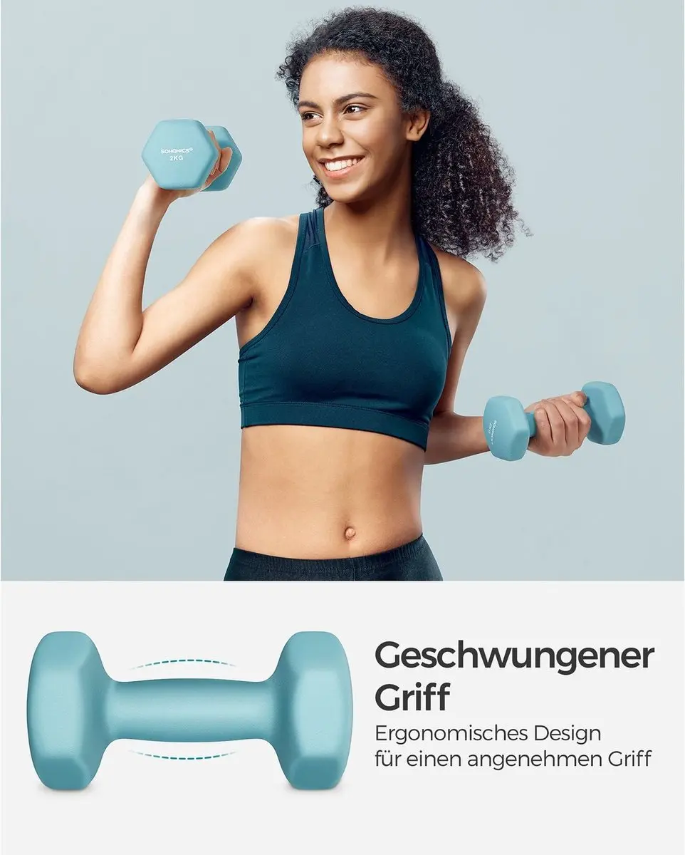 Songmics Dumbbellset 2x2 kg - Turquoise