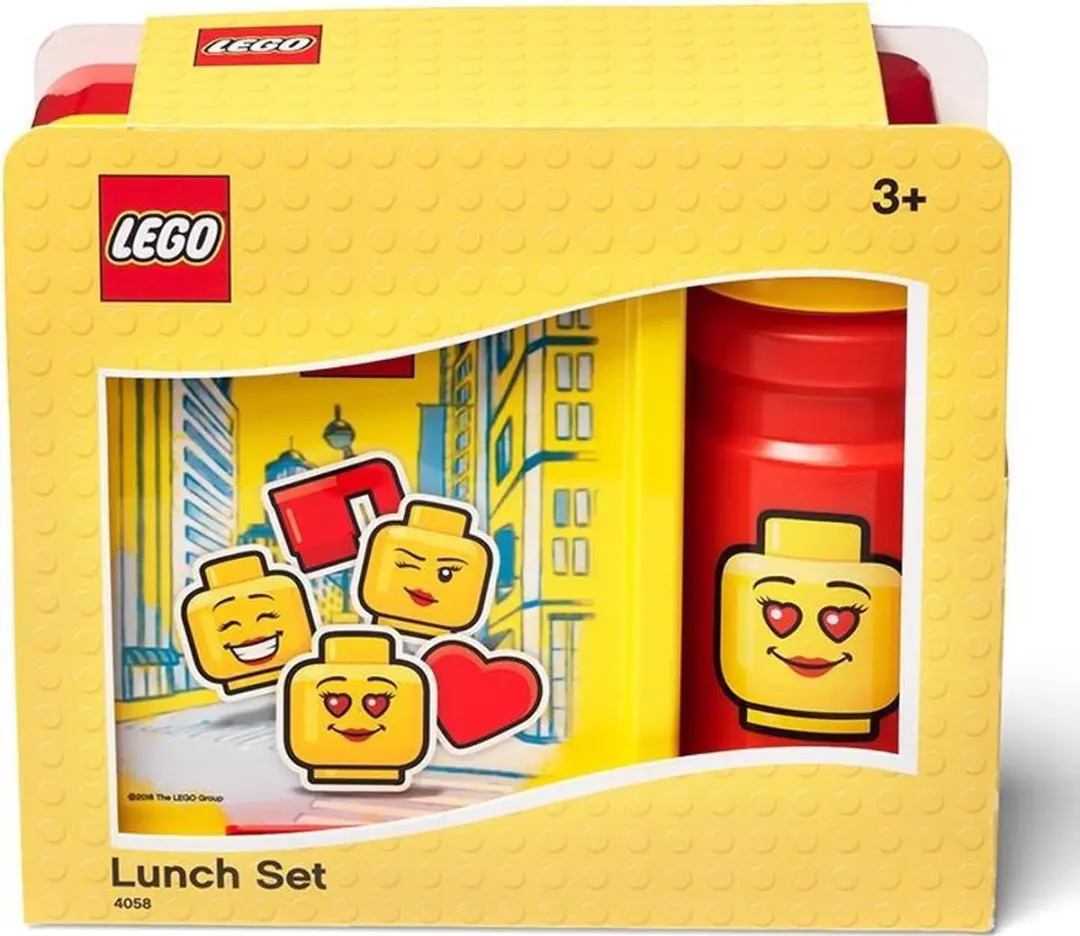 LEGO Lunchset Iconic Girl - 2-delig - 0.39L - Rood