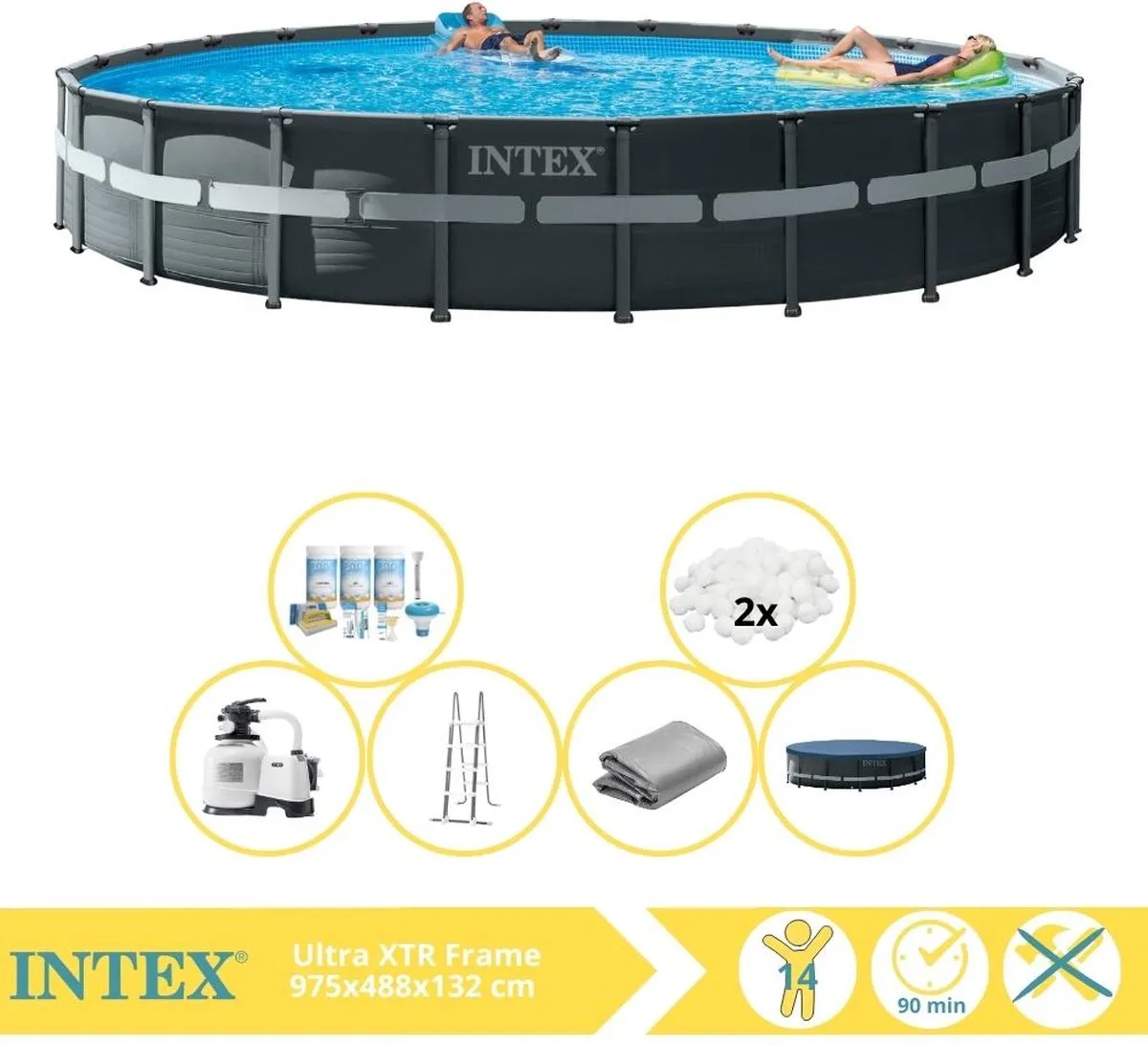 Intex Ultra XTR Frame Zwembad 732x132cm - 47.241L - MPN 26340GN