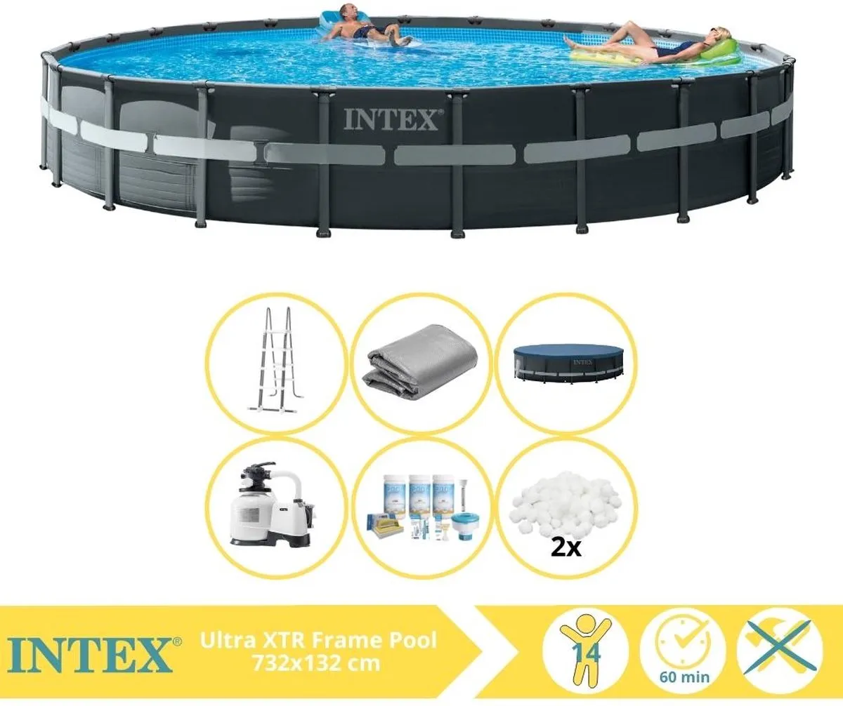 Intex Ultra XTR Frame Zwembad 732x132cm - 47.241L - MPN 26340GN - afbeelding 6 van 6