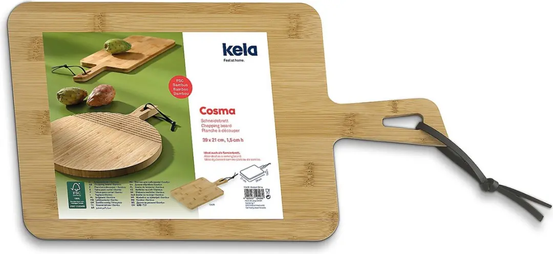 Kela Bamboe Snijplank 21x39cm - Bruin