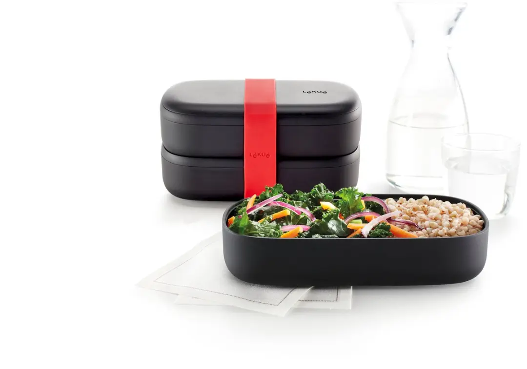 Lékué Lunchbox To Go Set 1L - 5-delig - Black