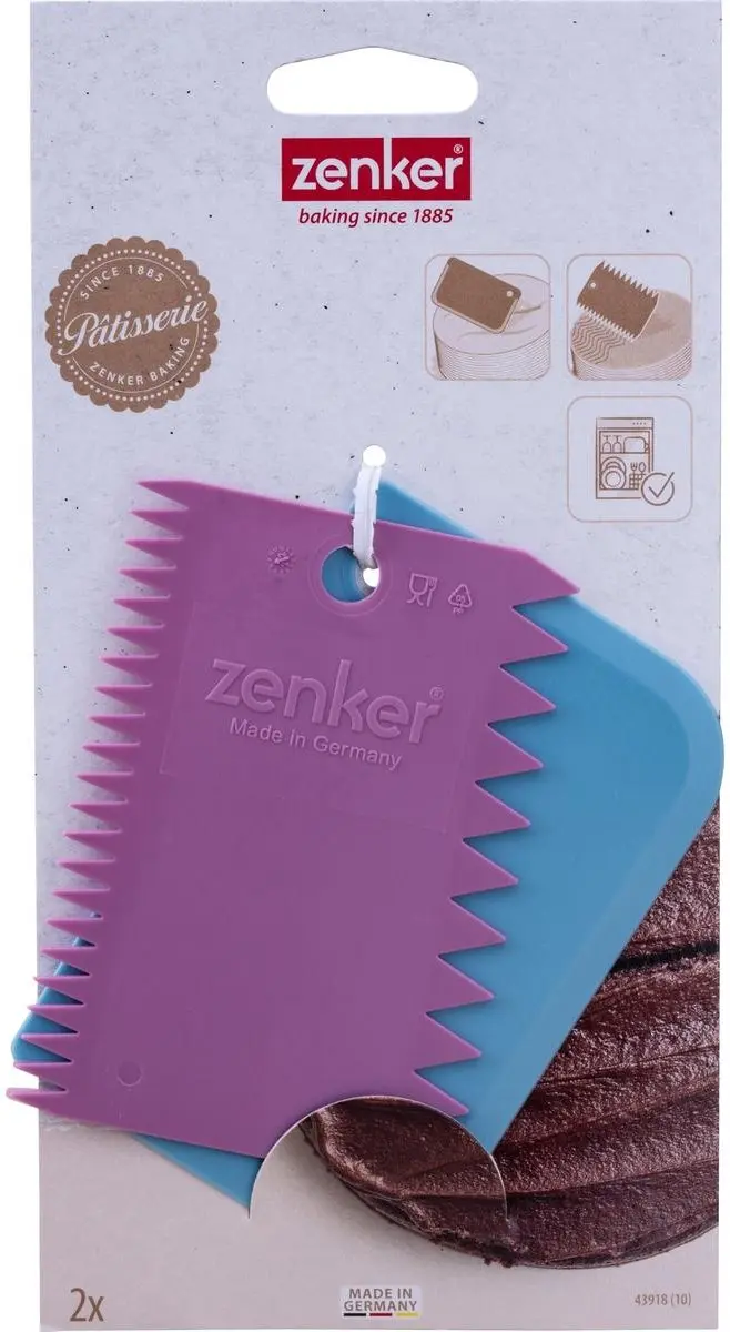 Zenker Sweet Sensation Deeghoorns - 2 Stuks Blauw/Roze