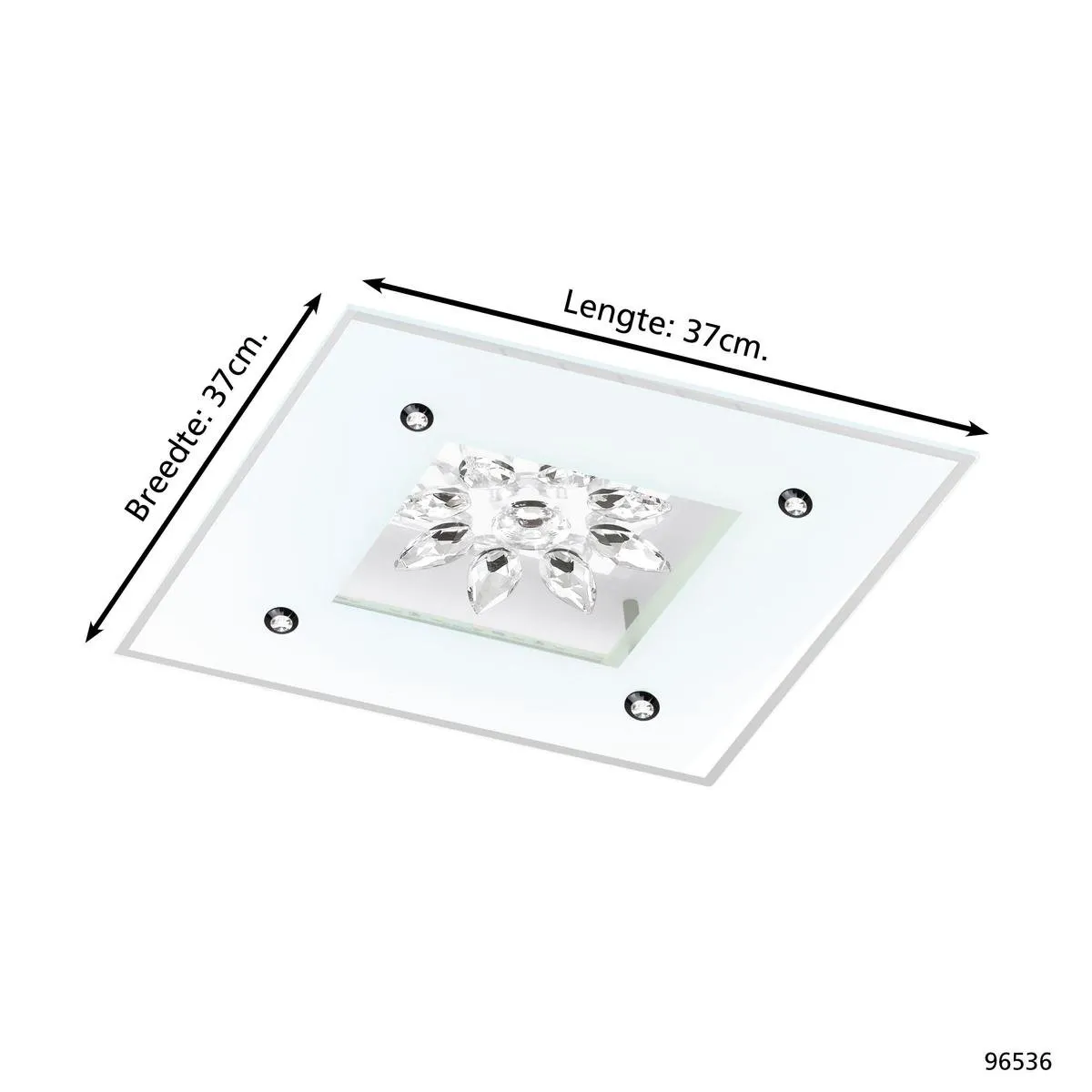 Eglo Benalua 1 LED Wand/Plafondlamp - 1 Lichtpunt - Warm Wit