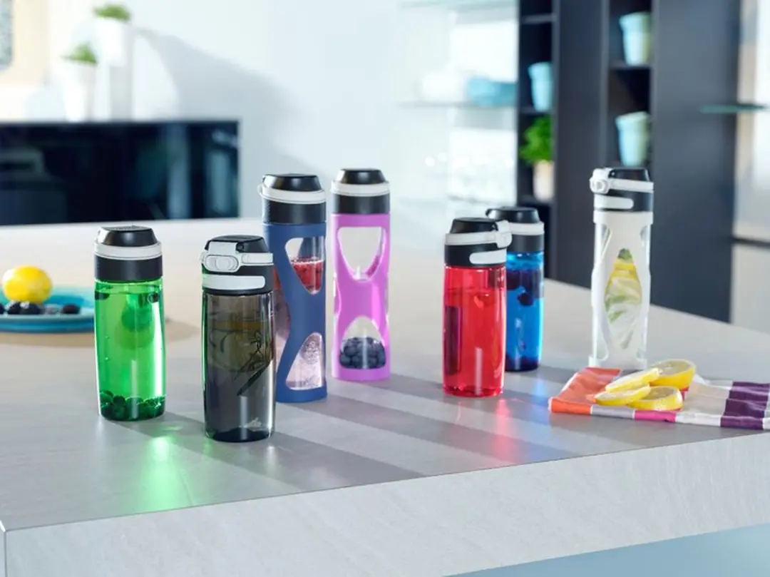 Leifheit 3254 Flip Glazen Drinkfles 600ml - Zwart