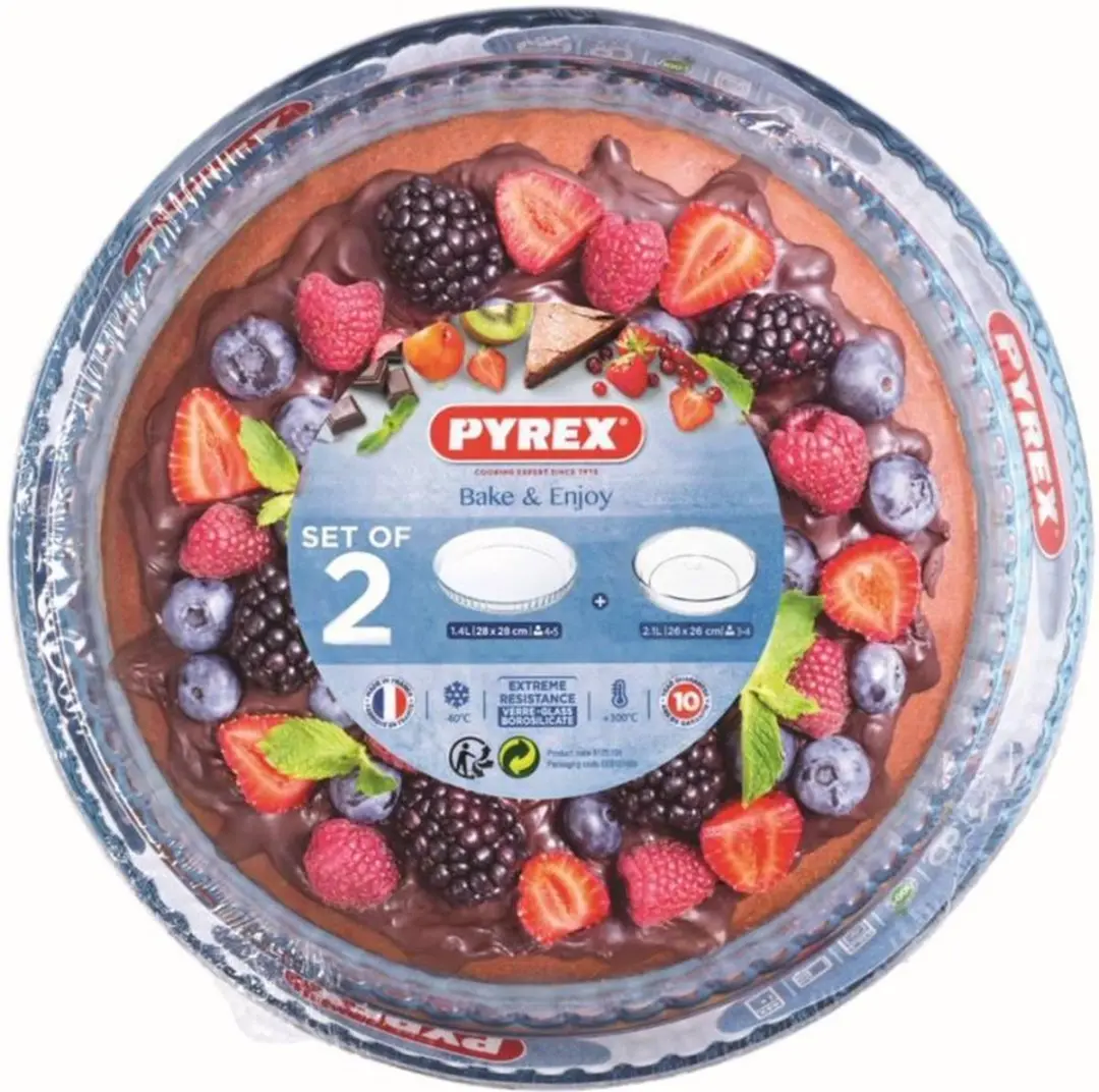 PYREX Taartvorm 2-delig 3L - Transparant