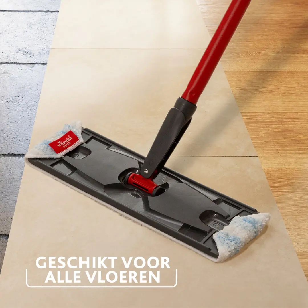 Vileda H2Pro Flatmop Systeem - Blauw/Rood/Grijs - afbeelding 6 van 6