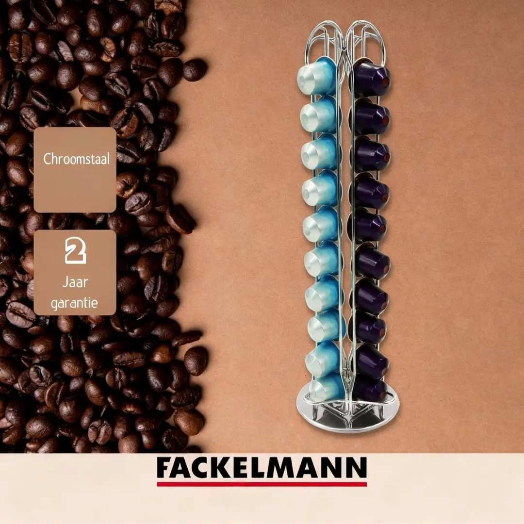 Fackelmann Draaibare Nespresso Capsulehouder 15 Stuks - Grijs