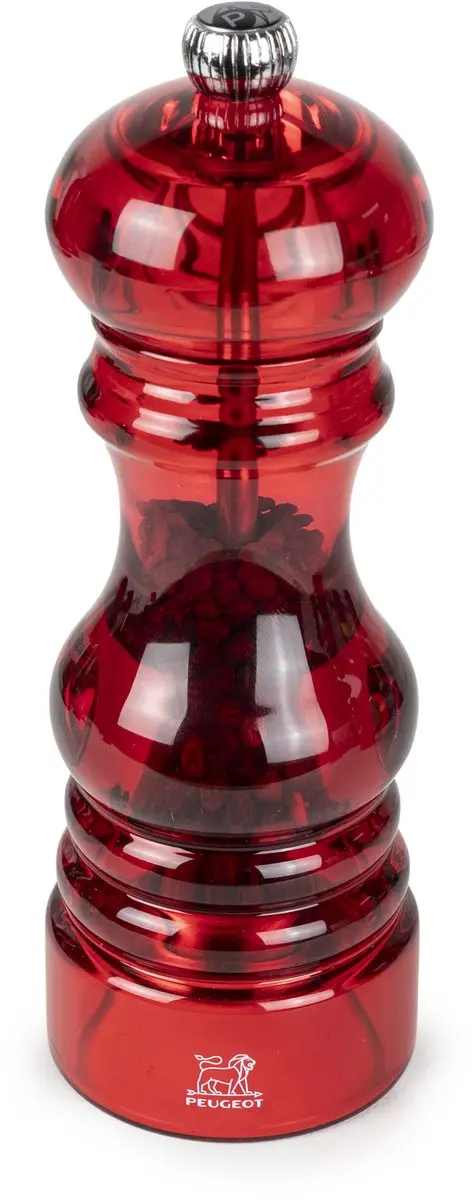 Peugeot Podium Peper- en Zoutmolen 18cm - Rood Acryl
