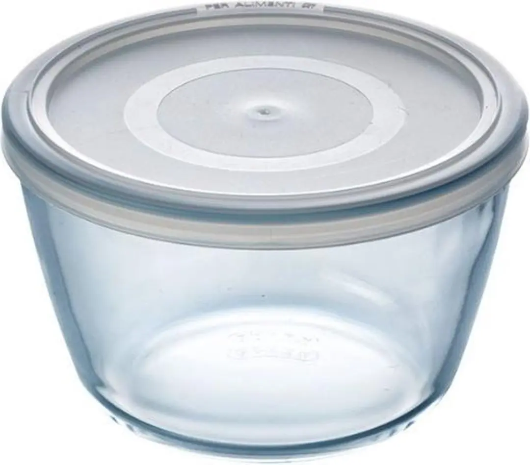 PYREX Cook & Freeze Schaal Set 8 Stuks - 2.6L - Transparant/Wit