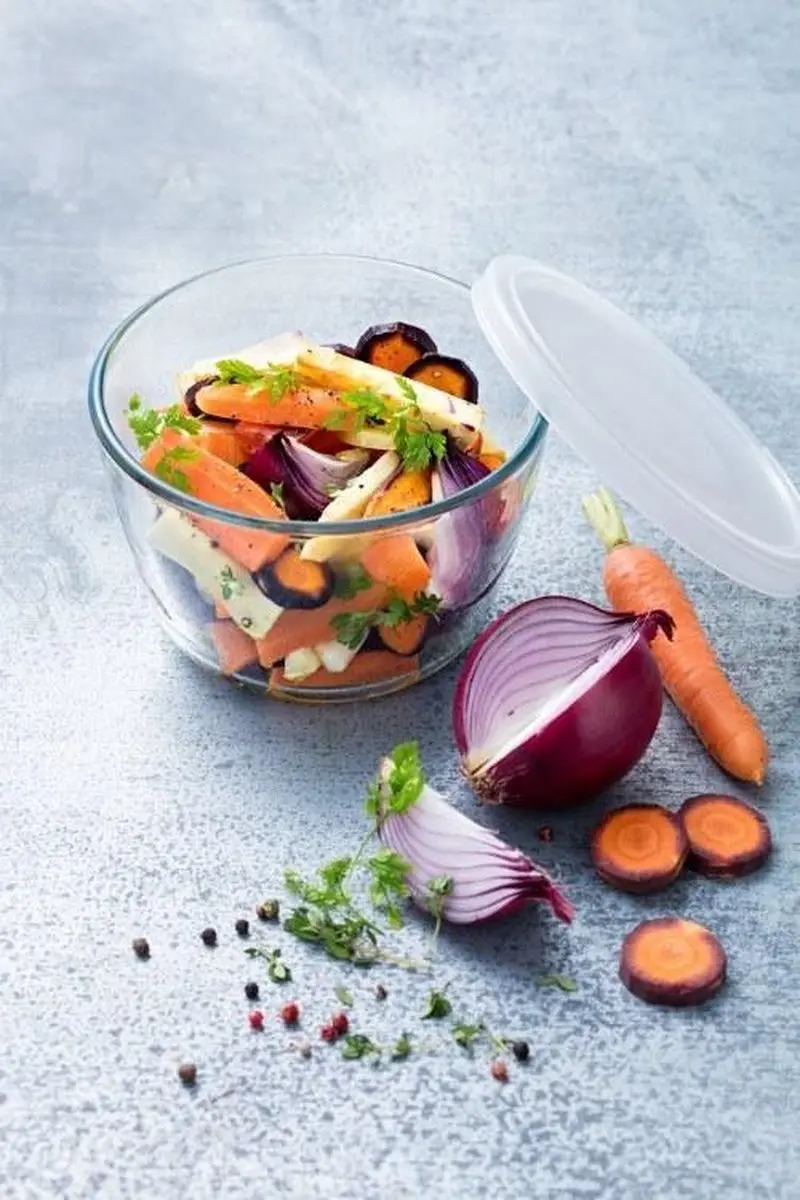 PYREX Cook & Freeze Schaal Set 8 Stuks - 2.6L - Transparant/Wit