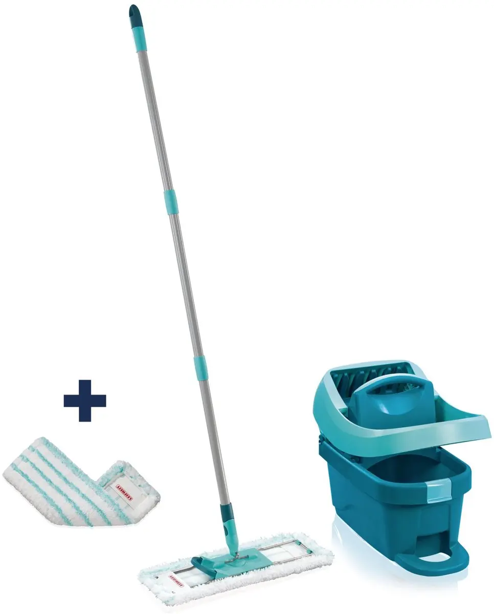 Leifheit Profi Vloerwisser XL 55099 - Micro Duo - 42cm - Turkoois/Grijs/Wit
