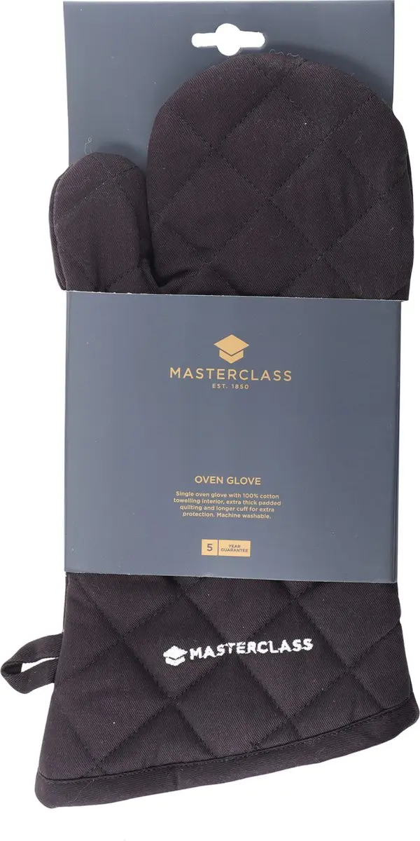 Masterclass Deluxe Ovenhandschoen Zwart