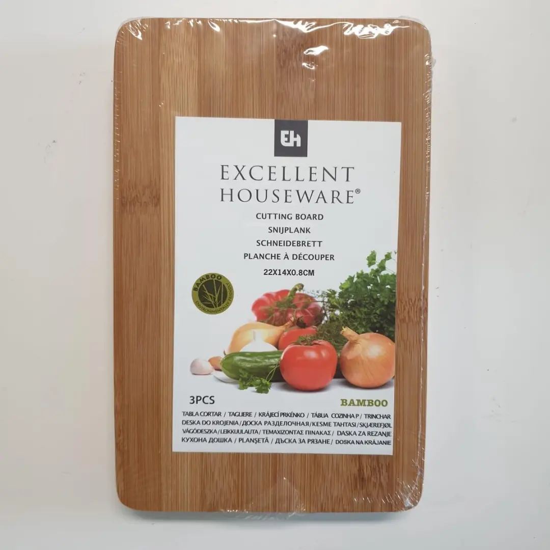 Excellent Houseware Bamboe Snijplanken - 3 Stuks