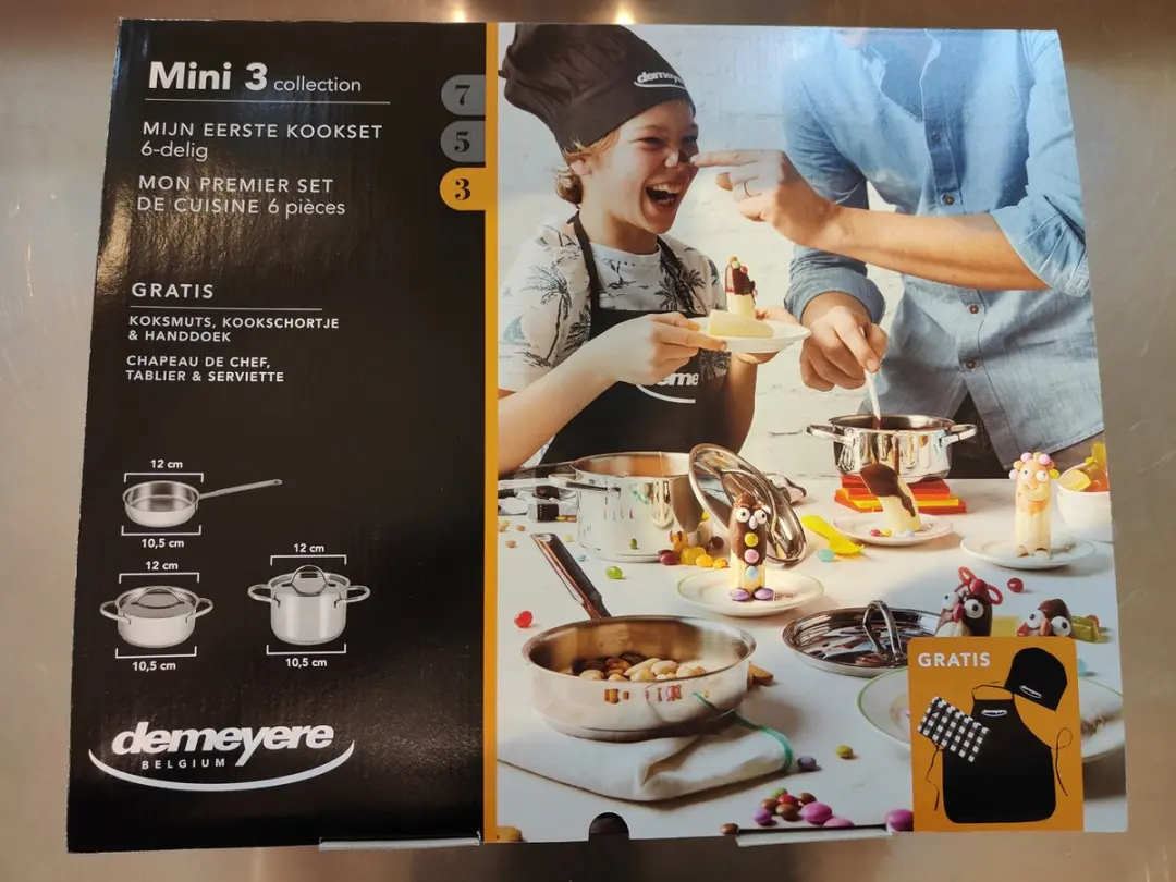 DEMEYERE Kinderkookset Mini 84015 - 6 Delig - Zilver