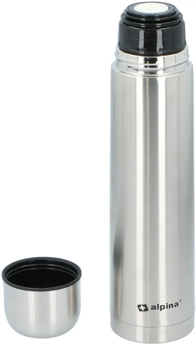 Alpina Thermosfles 1000ml - Dubbelwandig - Roestvrij Staal - afbeelding 2 van 6