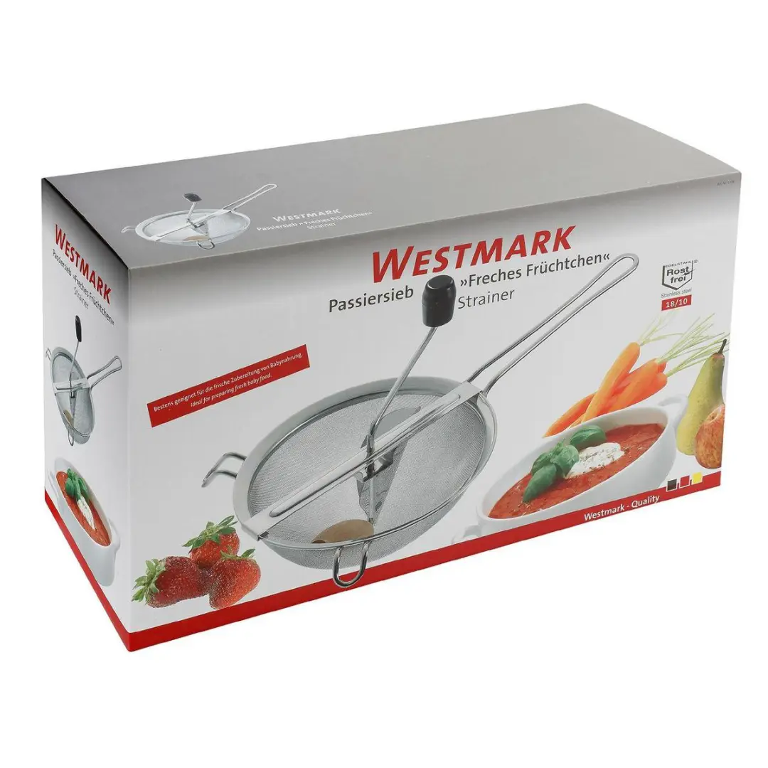 Westmark Passeerzeef Freches Früchtchen 20cm - Roestvrij staal/Zwart