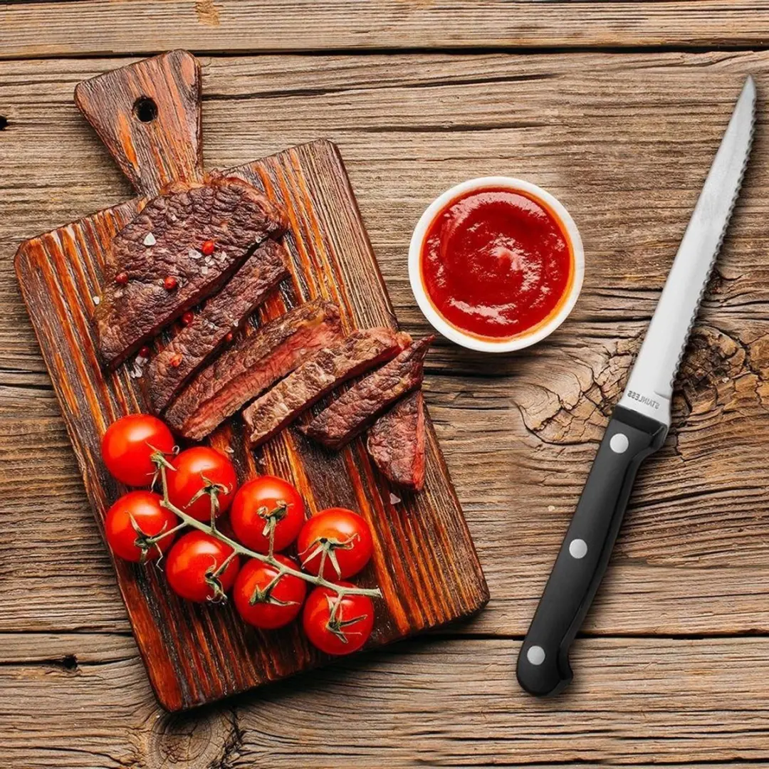 Excellent Houseware Steakmessen 6-delig - Zwart