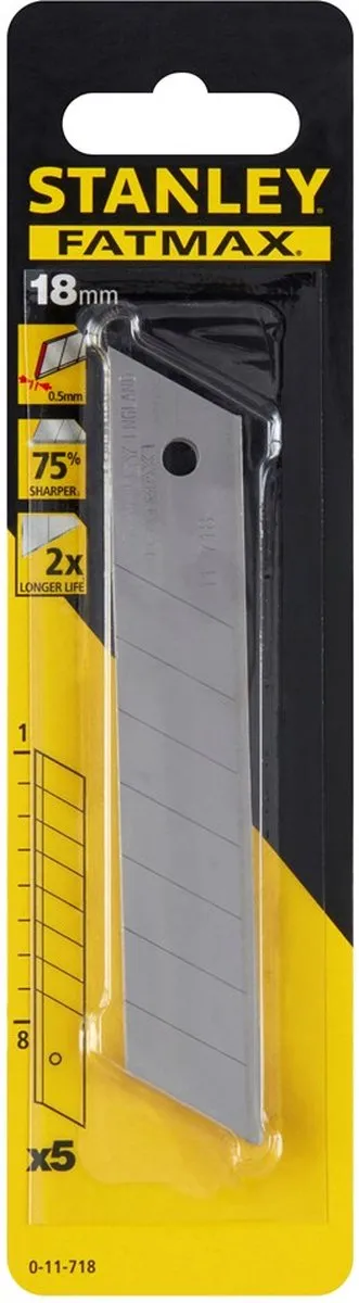 Stanley FatMax Reserve Afbreekmes 18mm - 5 Mesjes - afbeelding 6 van 6
