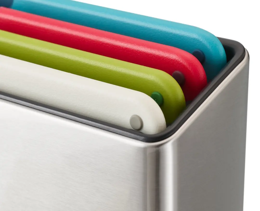 Joseph Joseph Folio Icon 4 Snijplanken - Stalen Houder Zilver