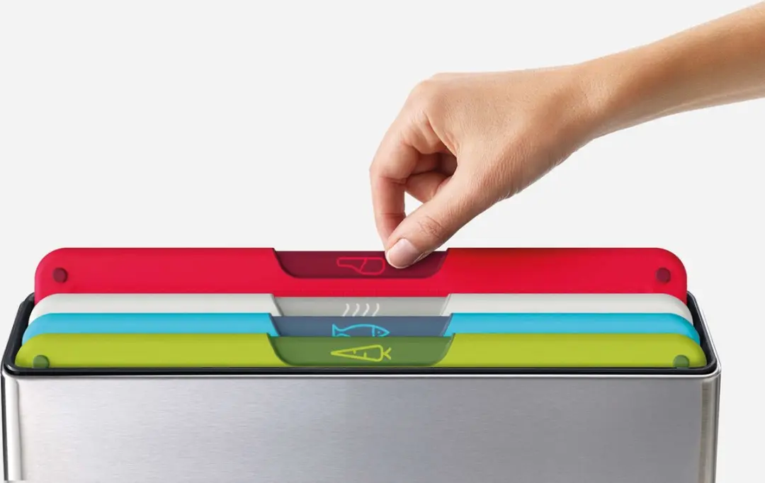 Joseph Joseph Folio Icon 4 Snijplanken - Stalen Houder Zilver
