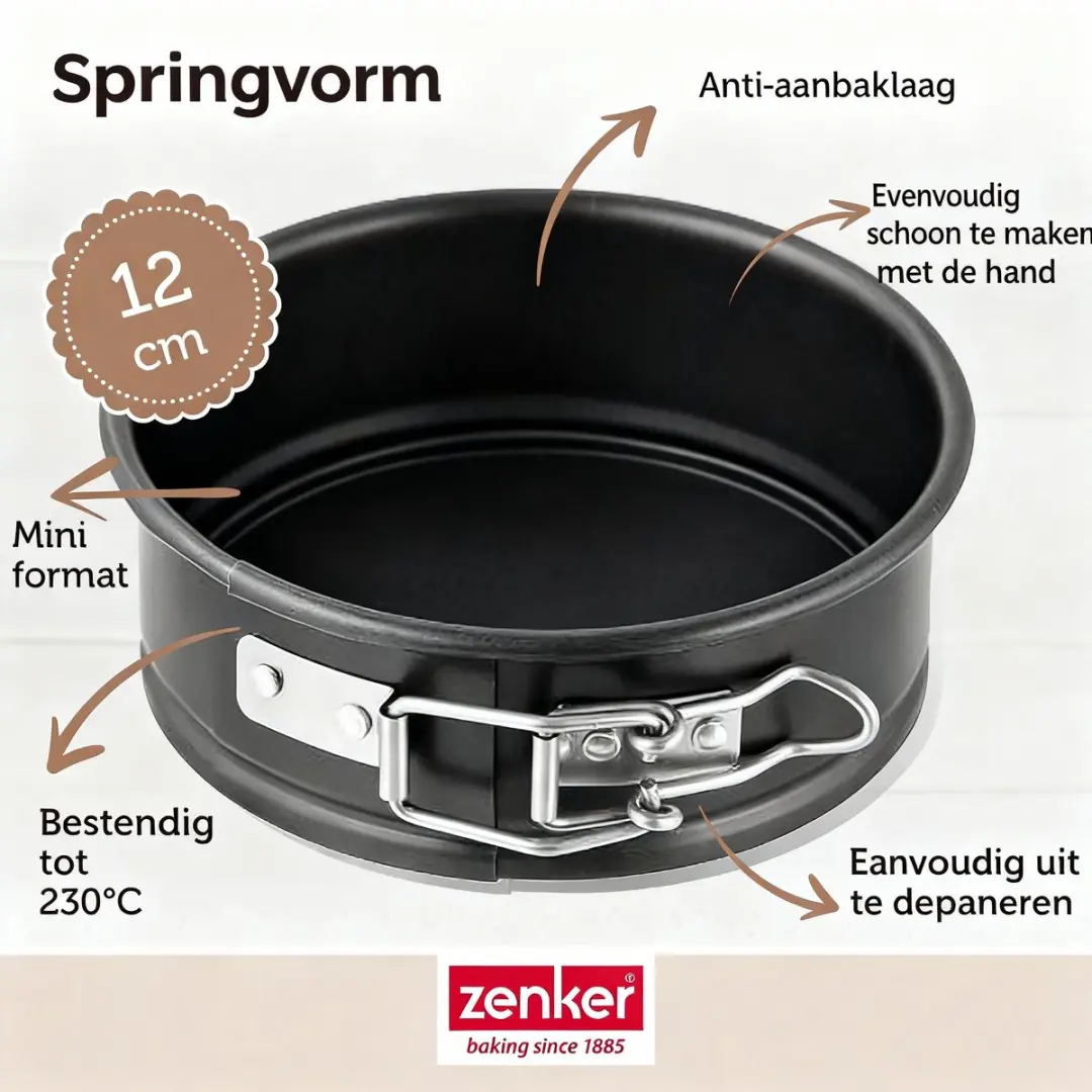 Zenker Special Mini Springvorm 12cm - Zwart